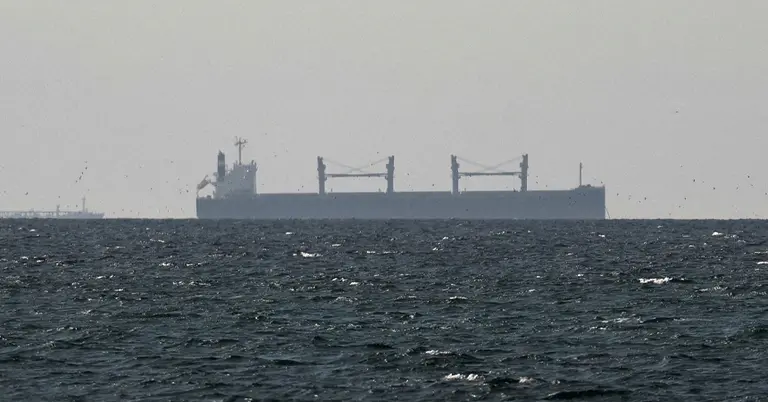 হরমুজ প্রণালীর কাছে উপসাগরে একটি পণ্যবাহী জাহাজ